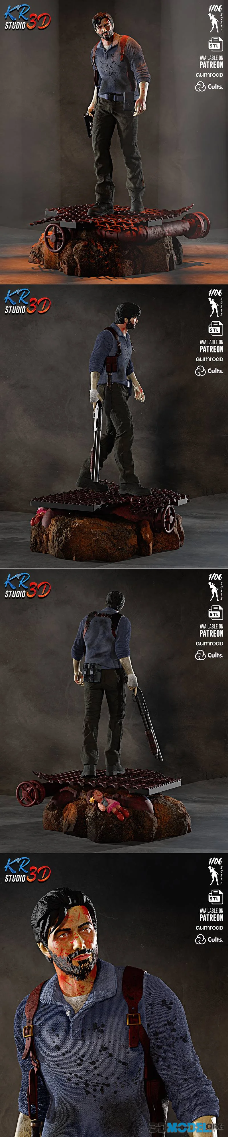 KR3D Studio - Sebastian Castellanos The Evil Within 2 – Printable