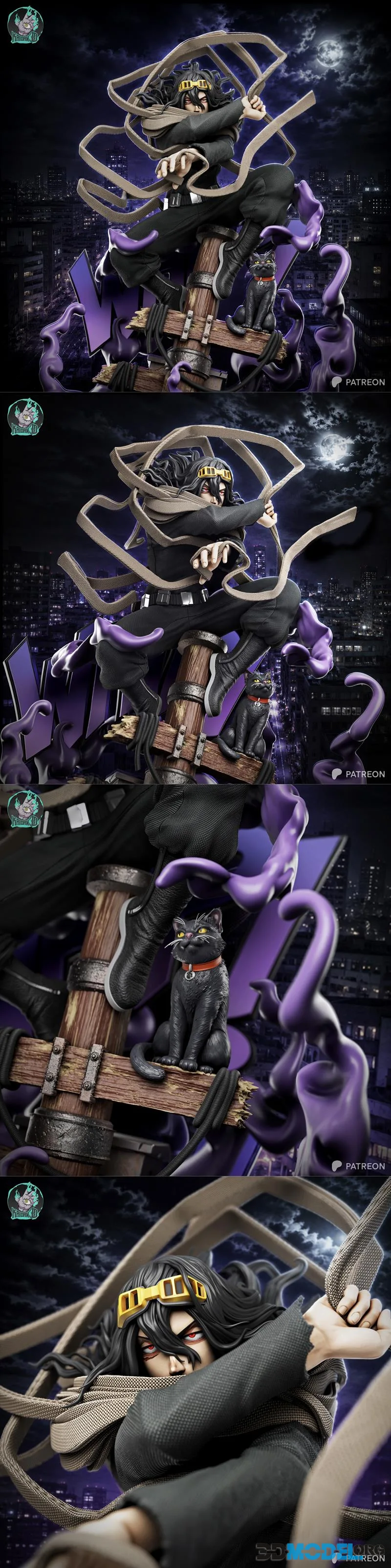 Kaidan 3D - Aizawa My Hero Academia – Printable