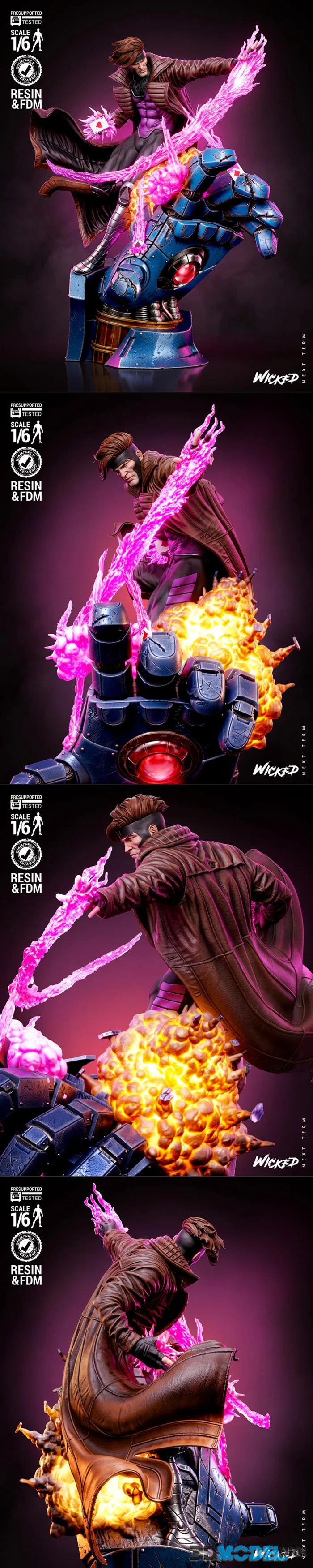 Wicked - Gambit Sculpture – Printable