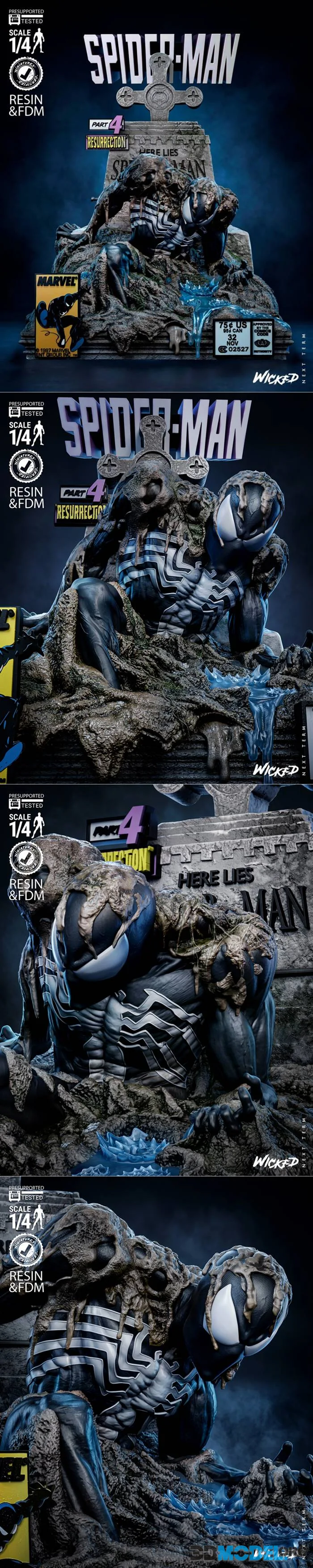 Wicked - The Last Hunt Spiderman Tomb Bust – Printable