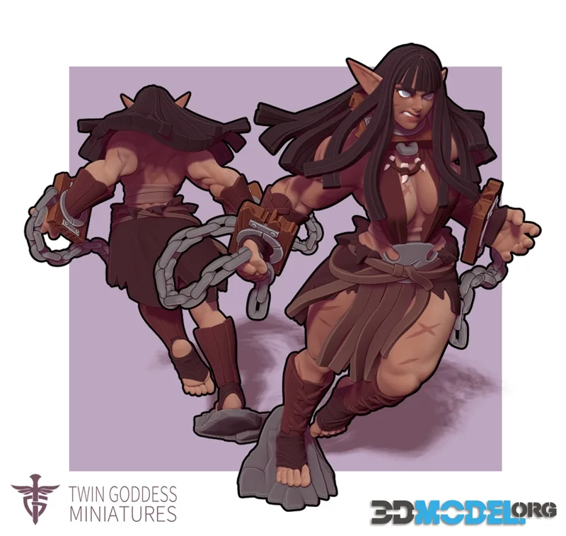Kaelith Elf Barbarian – Printable