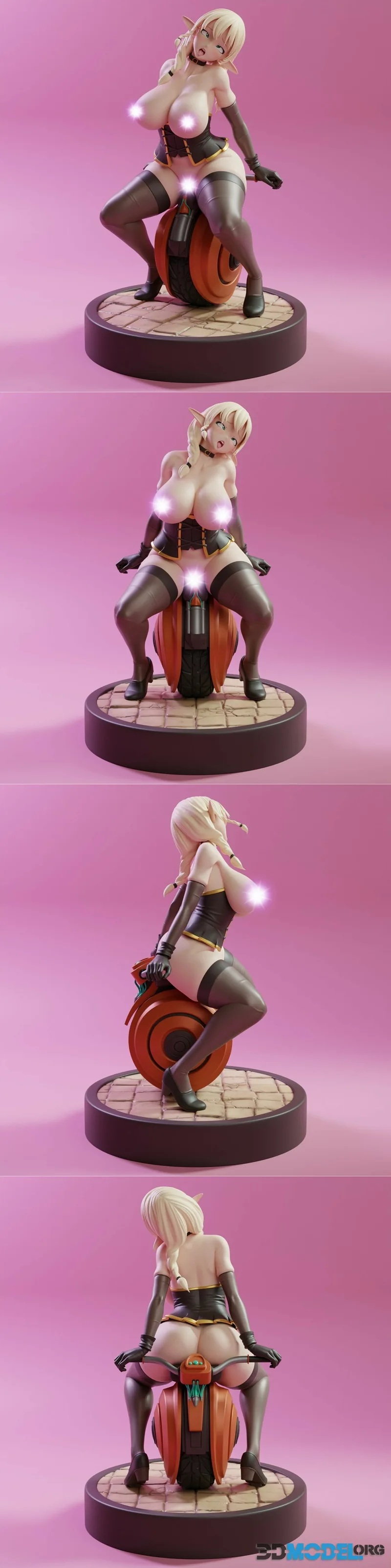 KiTNo - Naughty Elf Riding her Motoring Masturbator – Printable