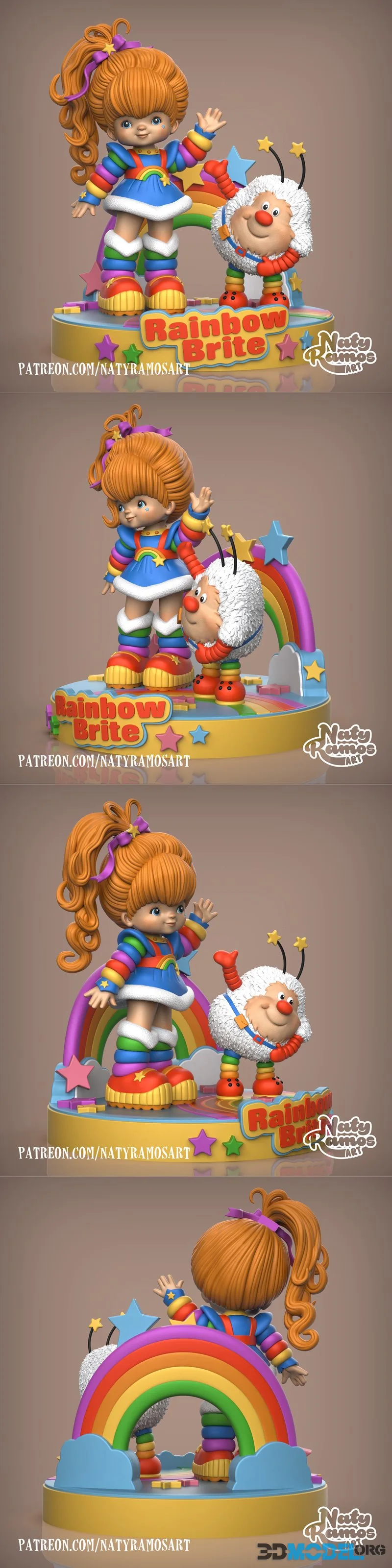 Naty Ramos Art - Rainbow Brite Diorama – Printable