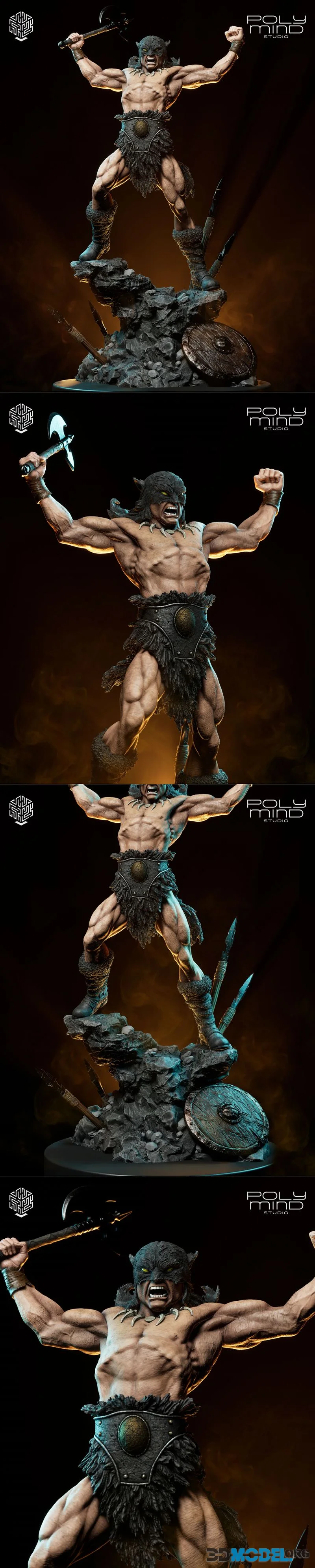 PolyMind Studio - Dark Wolf – Printable