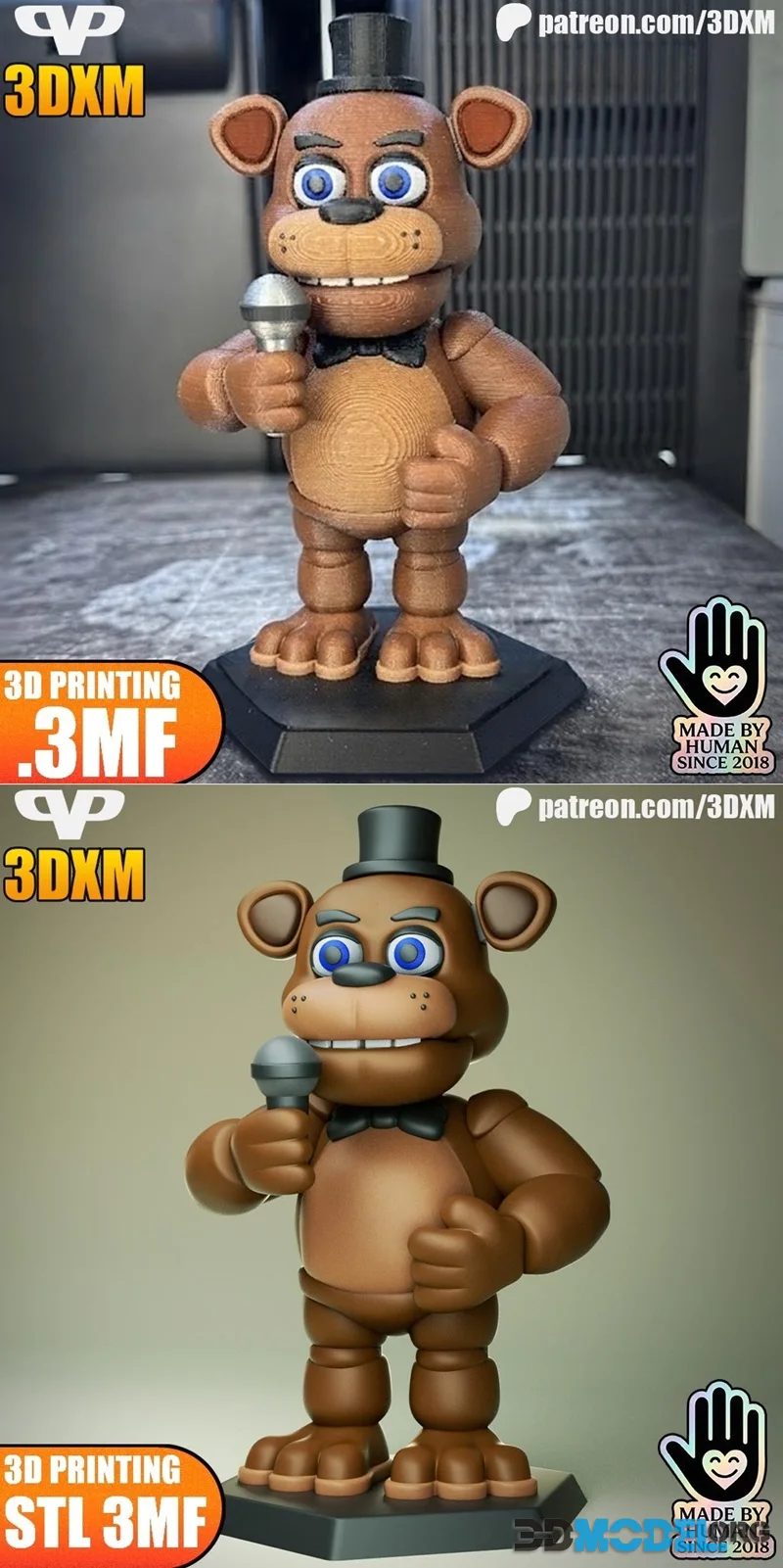 3DXM - Freddy Fazbear Chibi – Printable