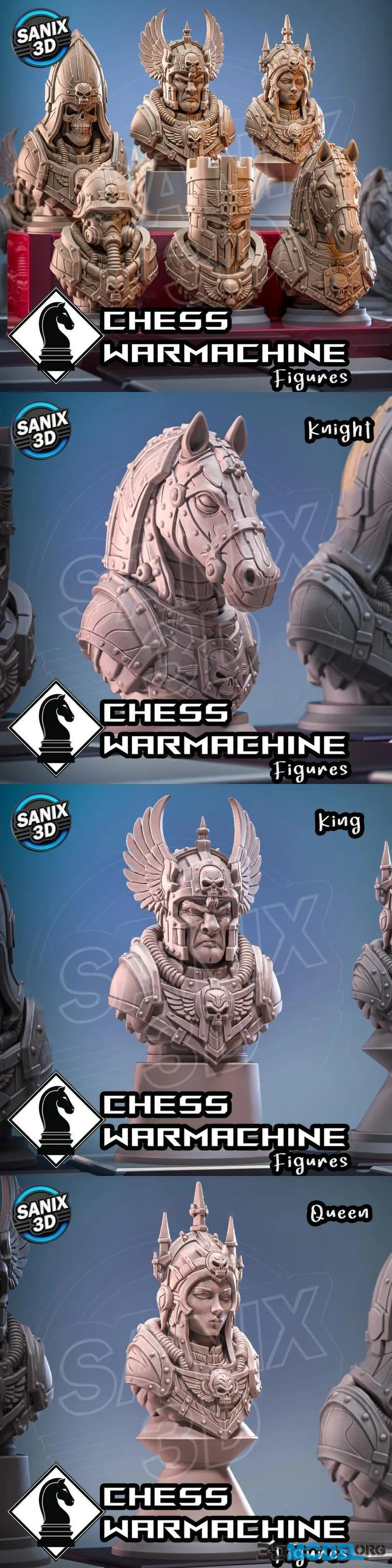 Sanix - Chess Figures (Warmachine) July Collection 2026 – Printable