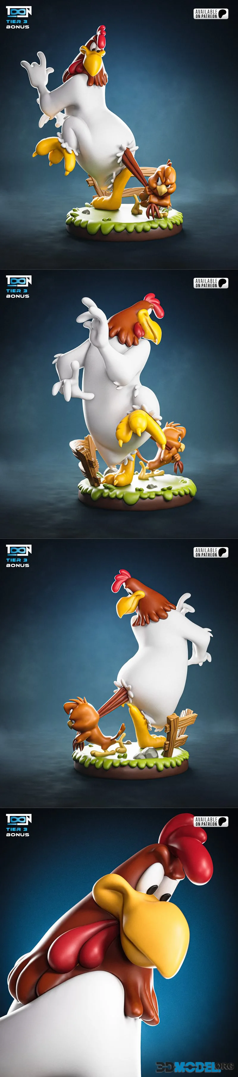 Toon Studios - Foghorn Leghorn & Chicken Hawk – Printable
