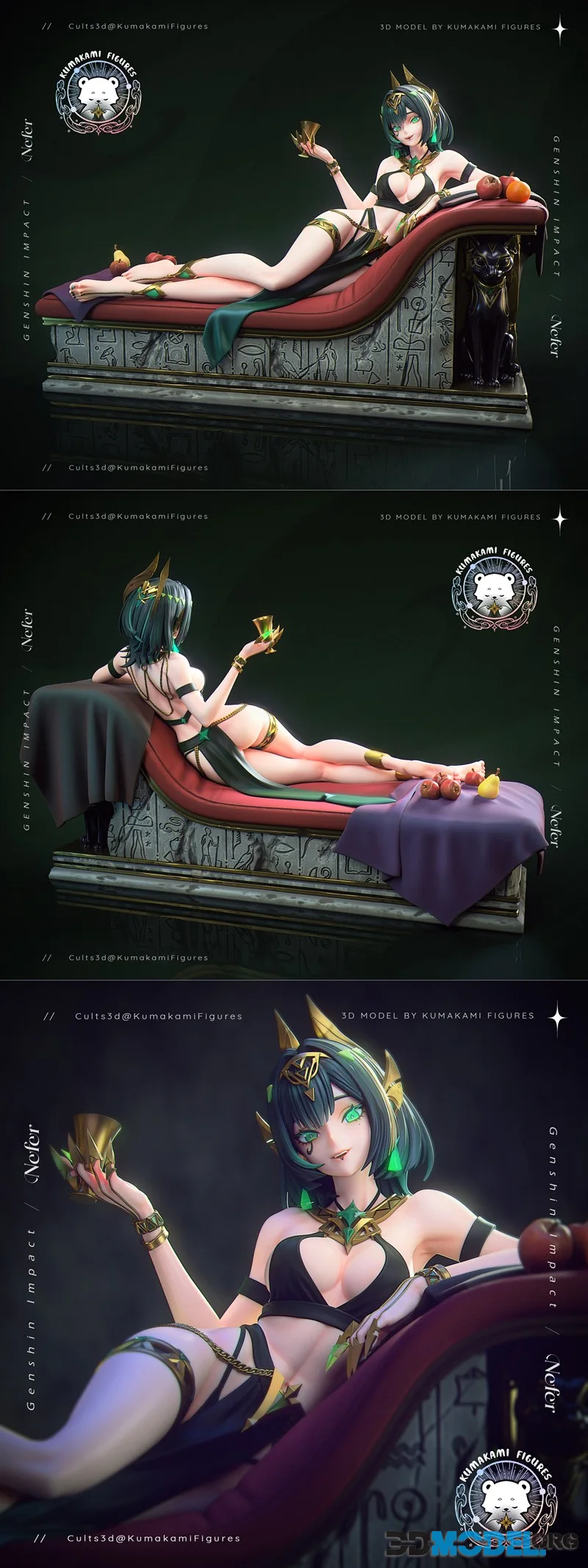 Kumakami Figures - Nefer - Genshin Impact – Printable
