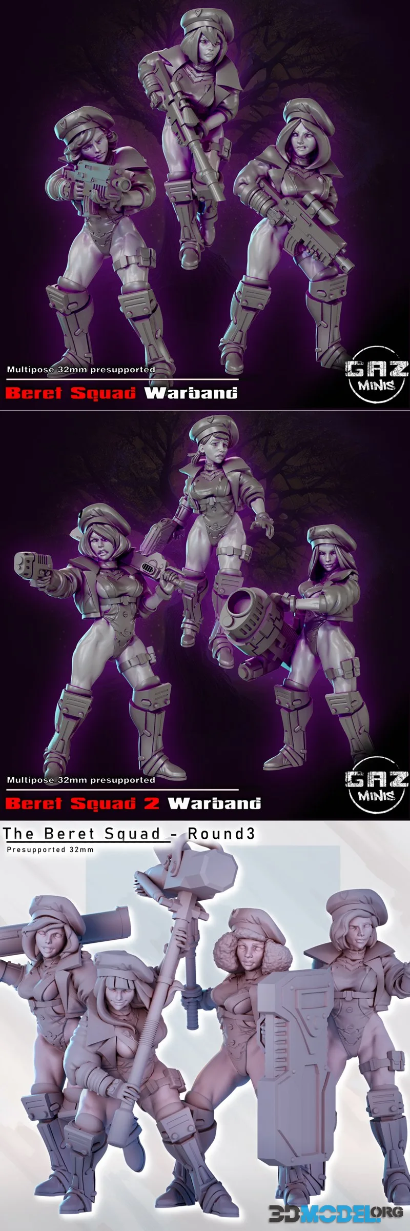 Gaz Minis - The Beret Squad – Printable