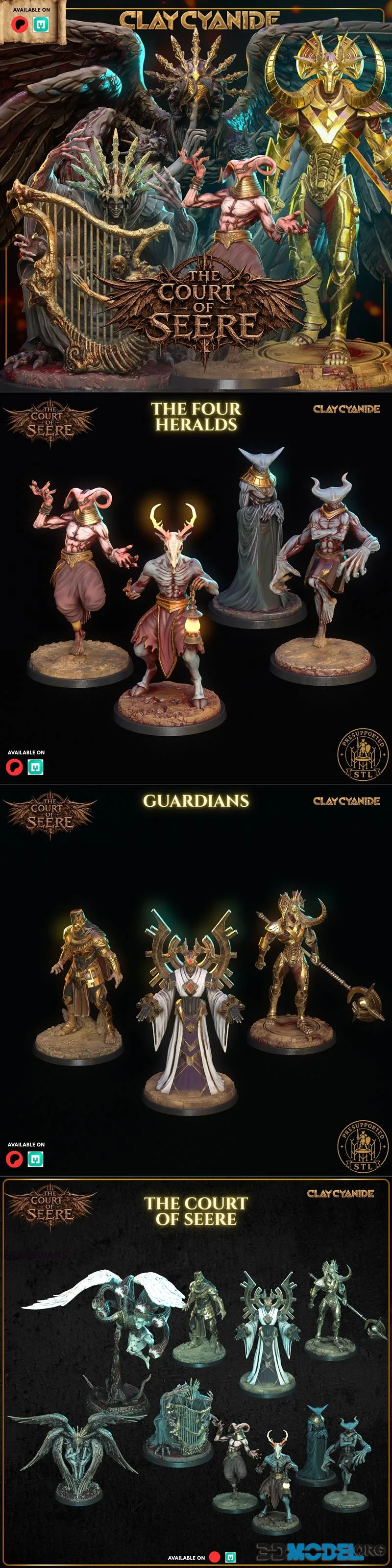 Clay Cyanide Miniatures - The Court of Seere June 2026 – Printable