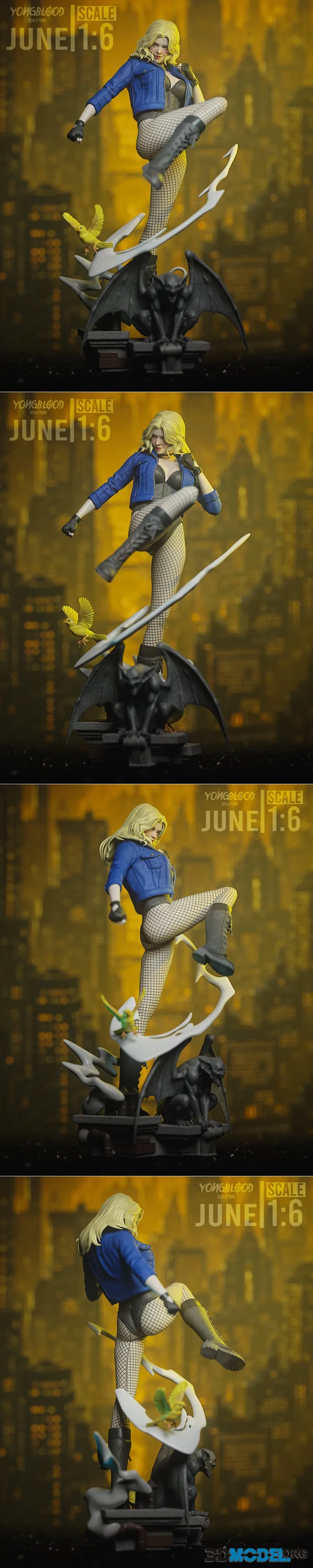 Yongblood Sculpture - Black Canary – Printable
