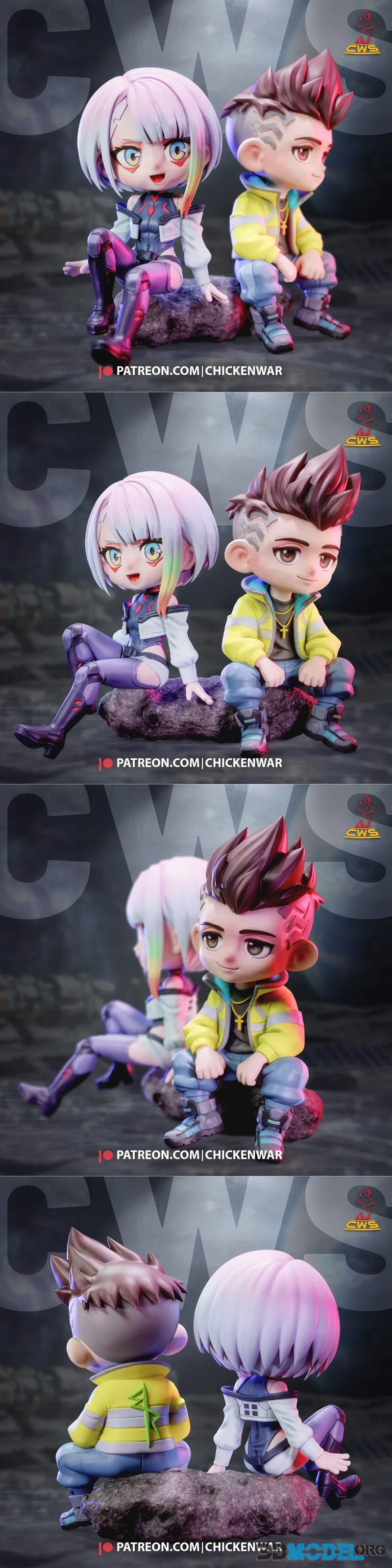 CW Studio - Cyberpunk Edgerunners - Chibi Lucy and David – Printable