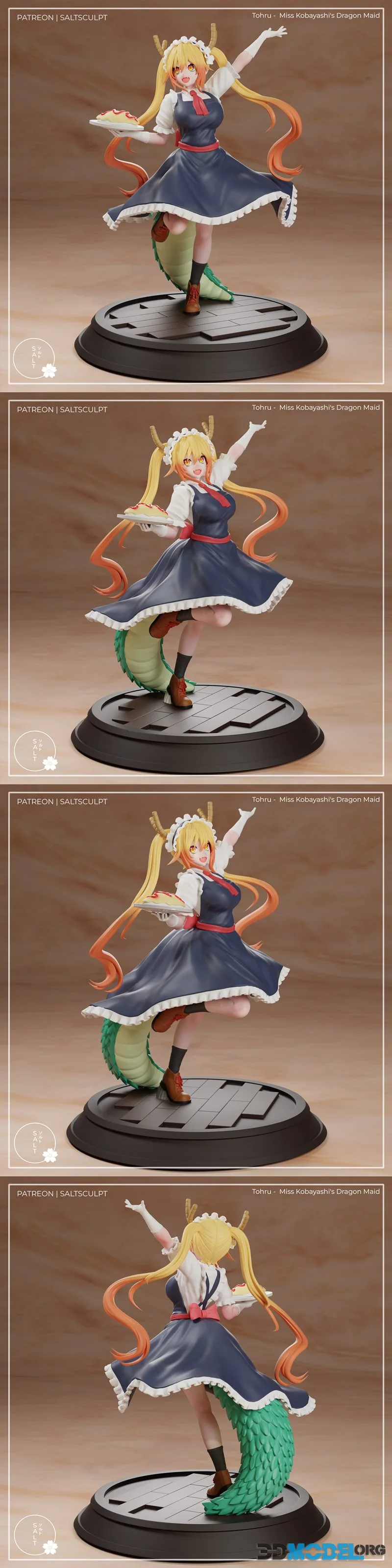 SaltSculpt - Tohru - Miss Kobayashi's Dragon Maid – Printable