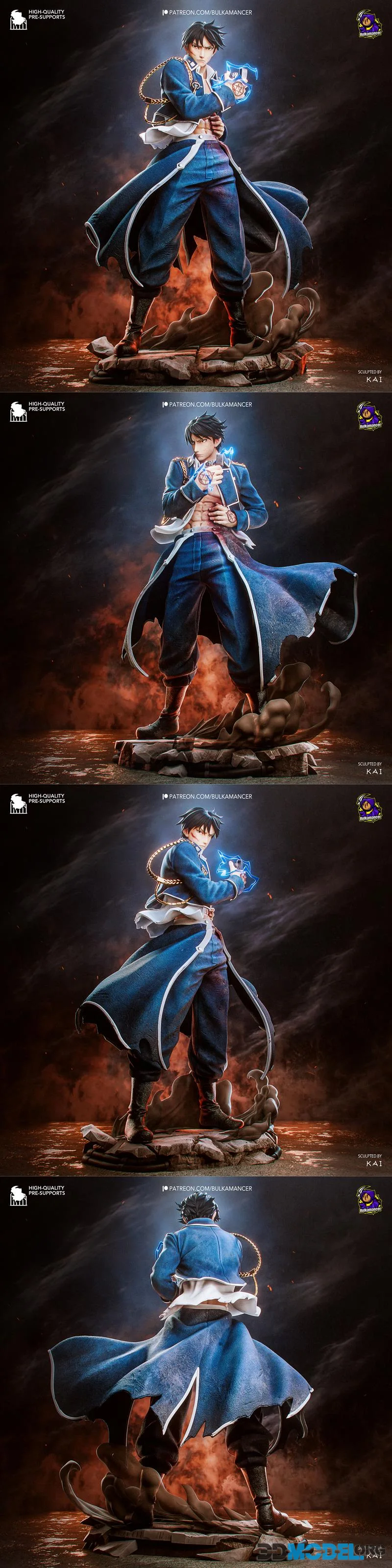 Bulkamancer Sculpts - Singed Roy Mustang – Printable