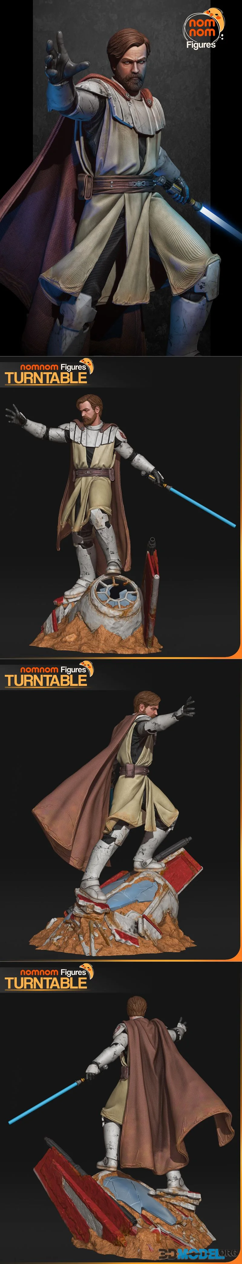Nomnom Figures - Obi-wan Kenobi - Star Wars – Printable