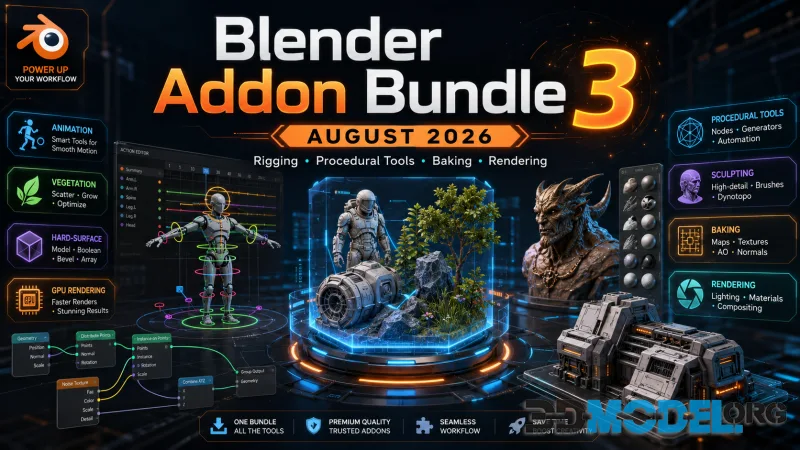 Blender Addon Bundle 3 August 2026