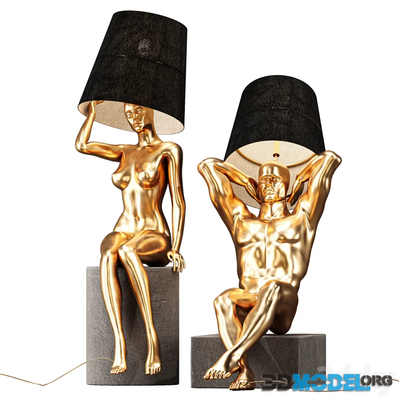 Hommer human lampshade Floor lamp Collection Pose03