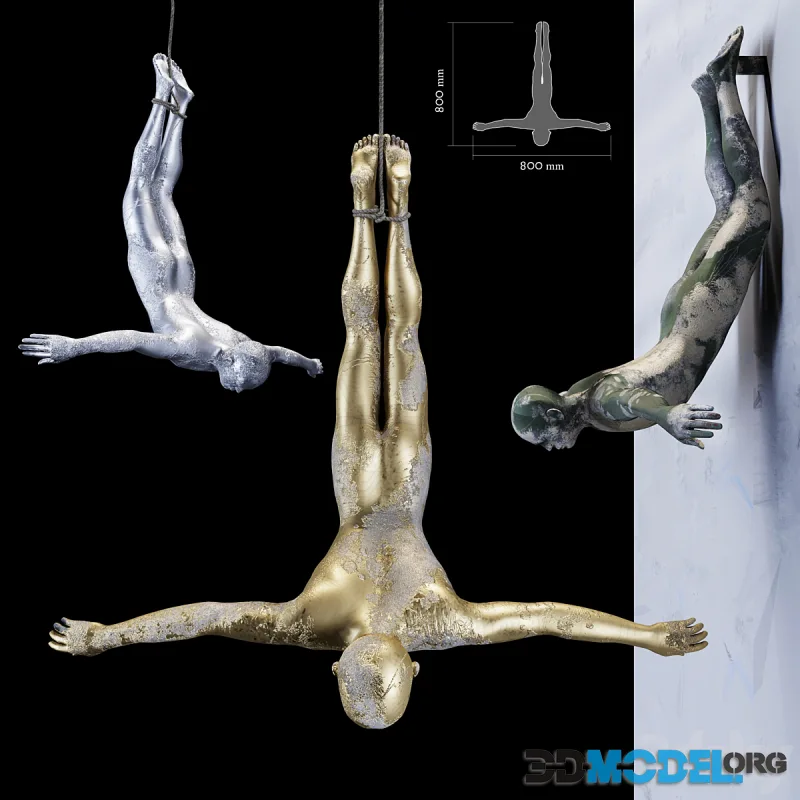 Men fly - Sculpture