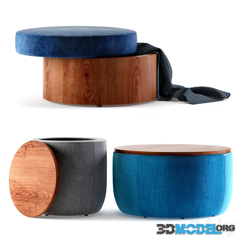 West Elm Storage Ottomans