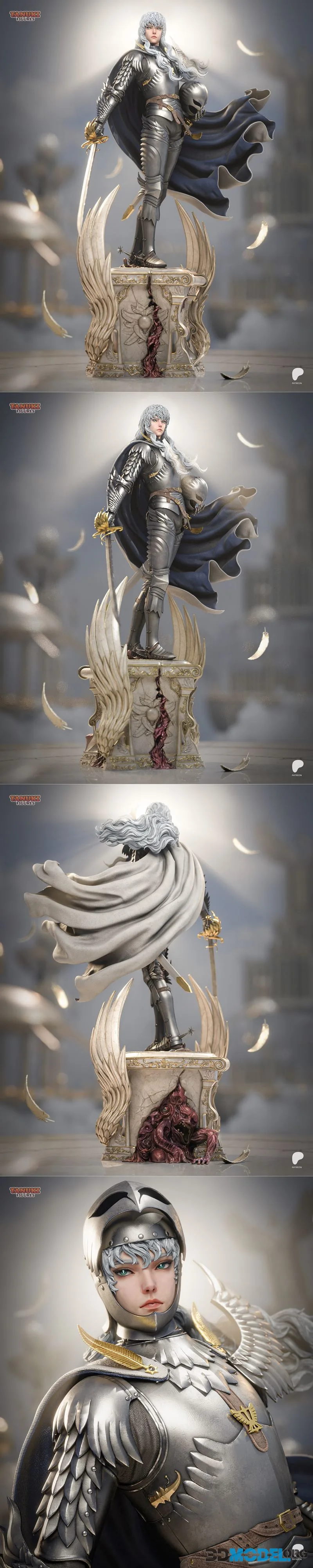 Tanuki Figures - Griffith Statue and Bust – Printable
