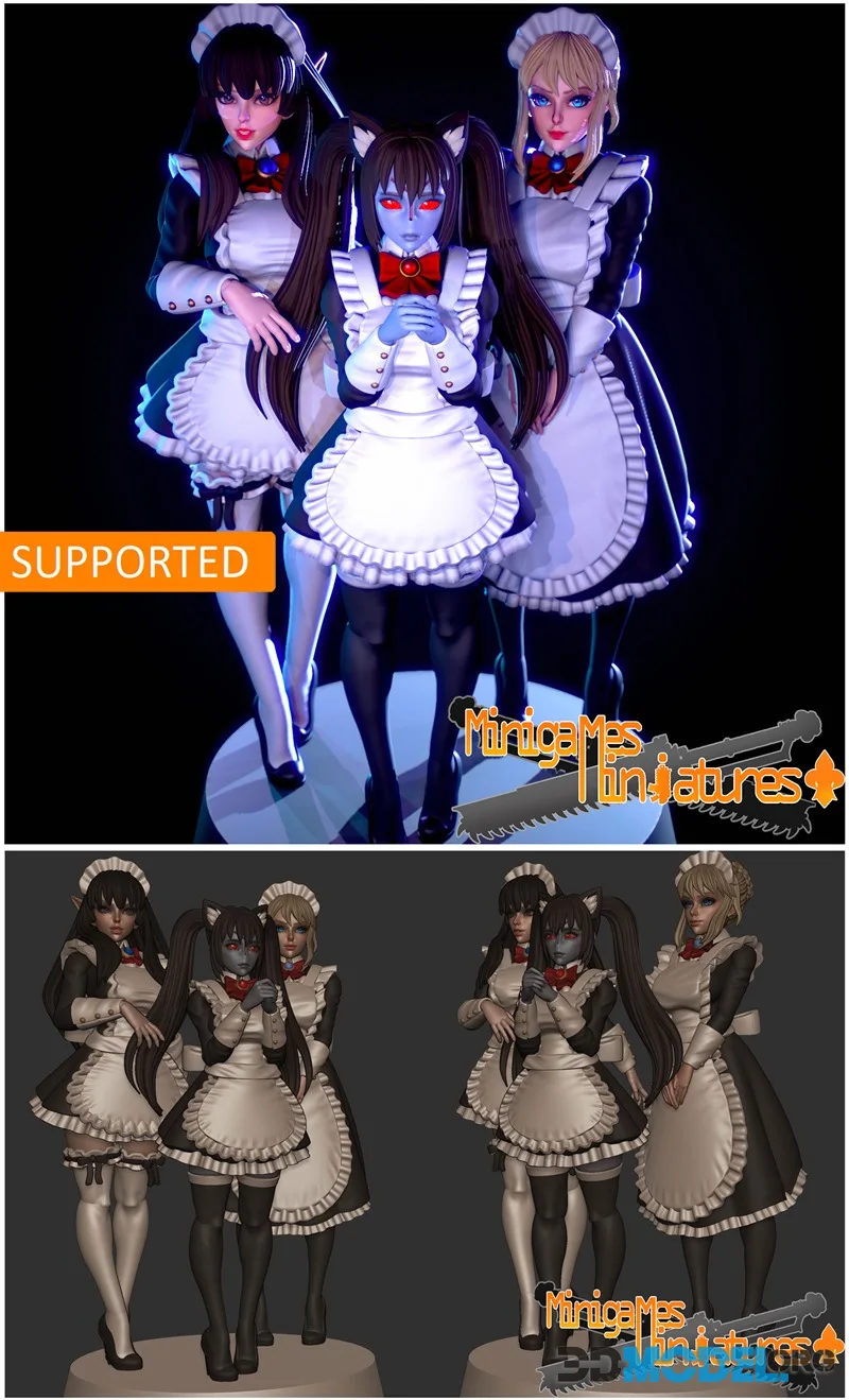 Minigames Miniatures - Space Maids Waifus – Printable