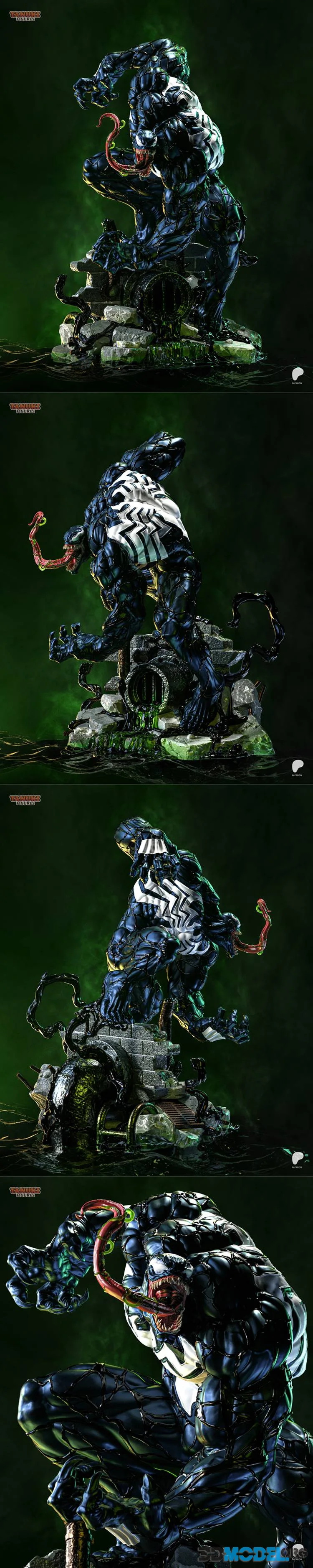 Tanuki Figures - Venom Statue and Bust – Printable
