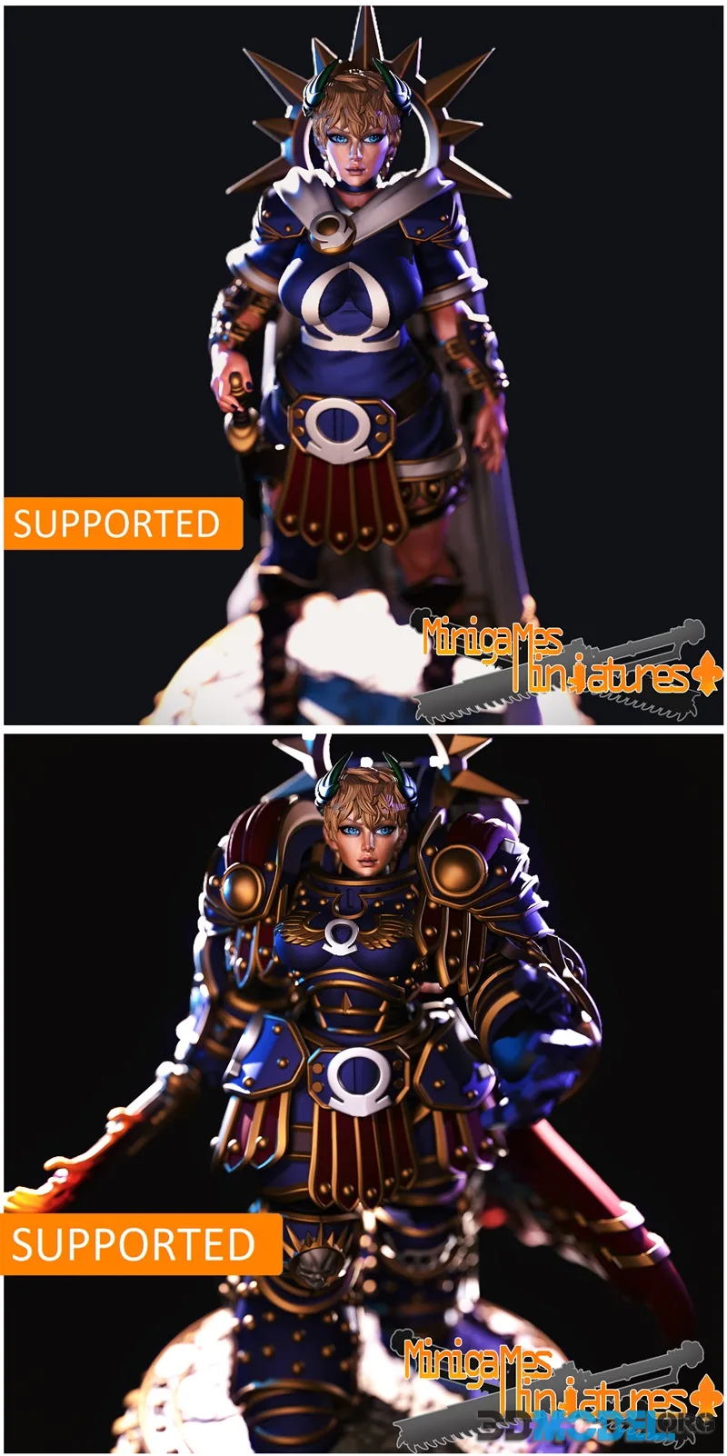 Minigames Miniatures - High Praetorian Rubelia figurine and casual figurine – Printable