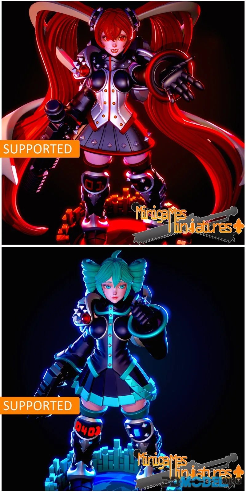 Minigames Miniatures - Vocaloid Sister Anime Figurine v1-2 – Printable