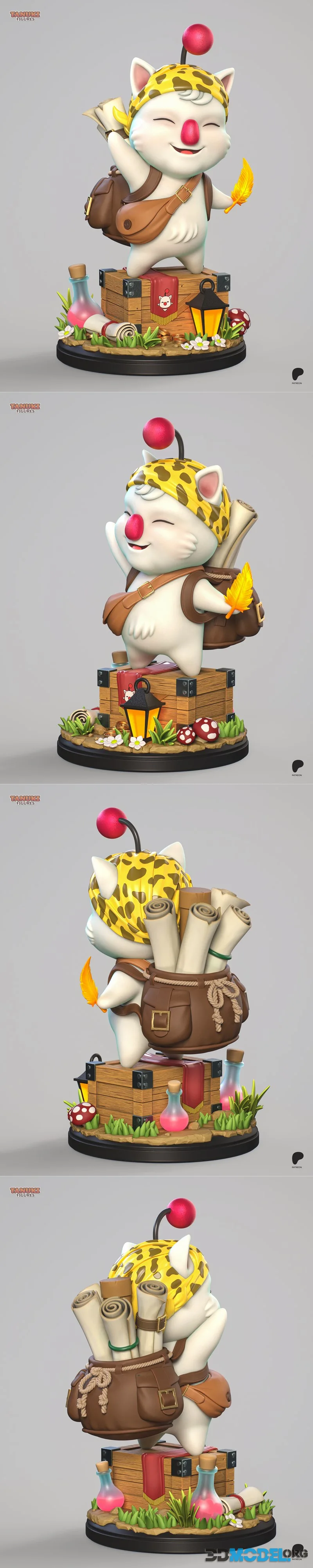 Tanuki Figures - Moogle – Printable