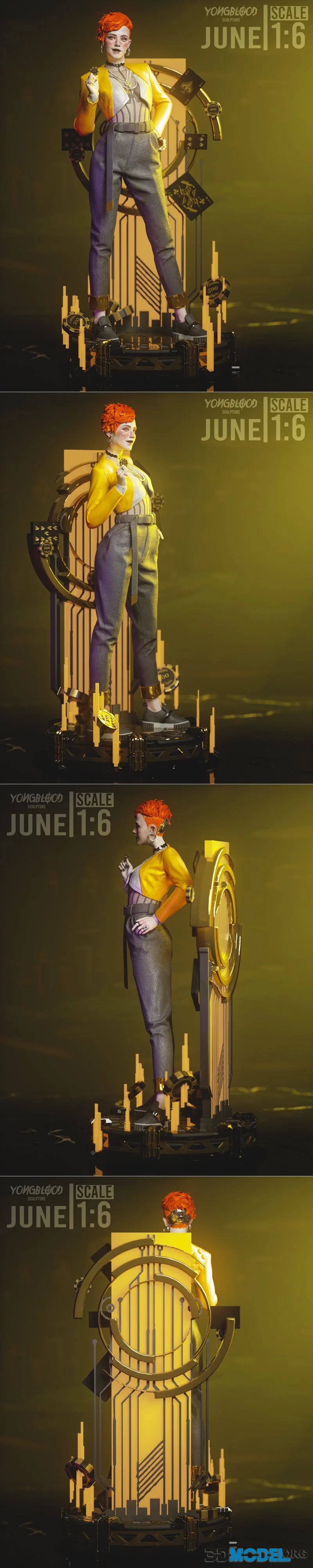 Yongblood Sculpture - Aurore Cassel Cyberpunk 2077 – Printable