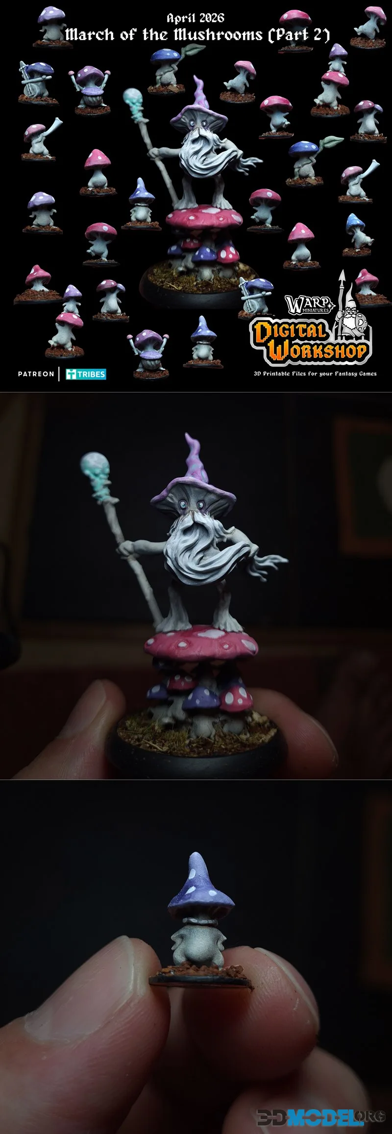 Warp Miniatures - March of the Mushrooms Part 2 April 2026 – Printable