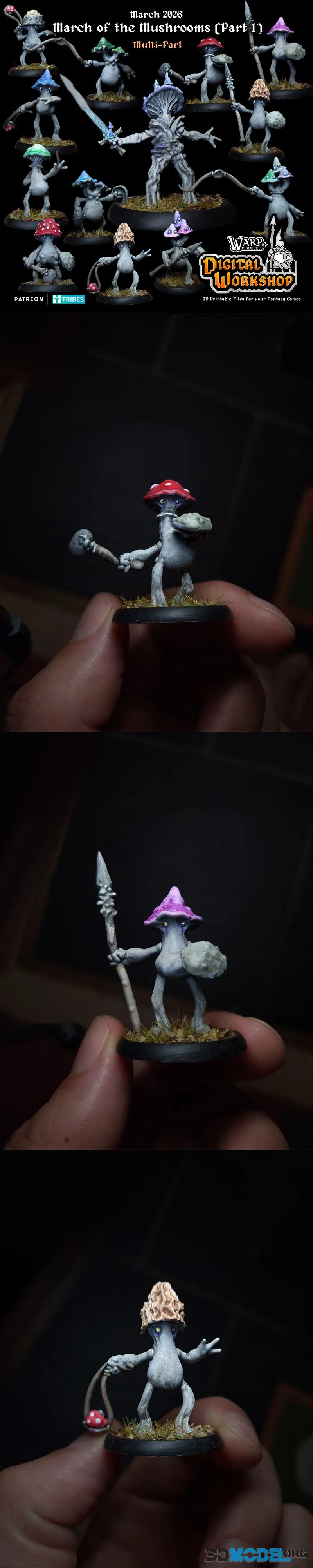 Warp Miniatures - March of the Mushrooms Part 1 March 2026 – Printable