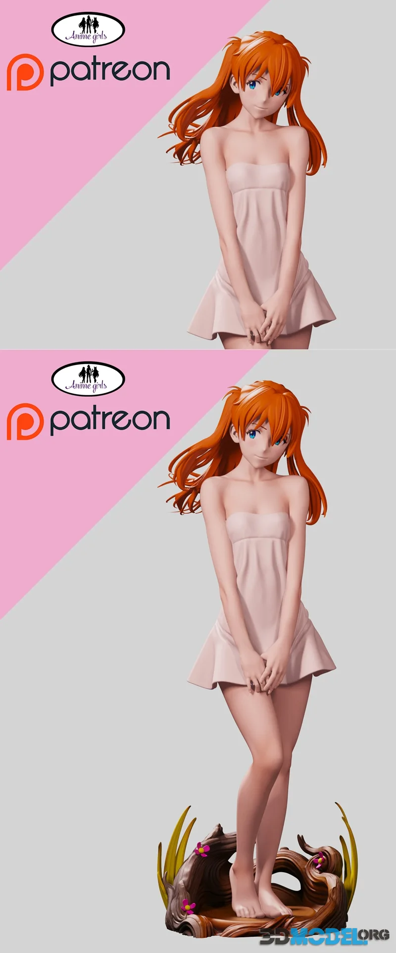 Anime Girls - Asuka v2 – Printable