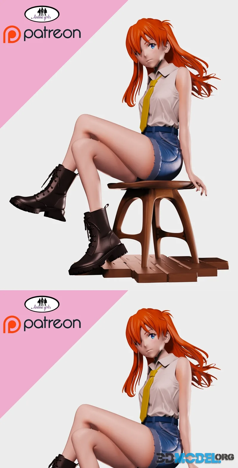 Anime Girls - Asuka v1 – Printable