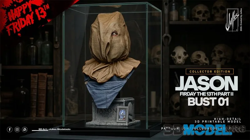 Julles Modelado - Jason Baghead Bust 01 – Printable