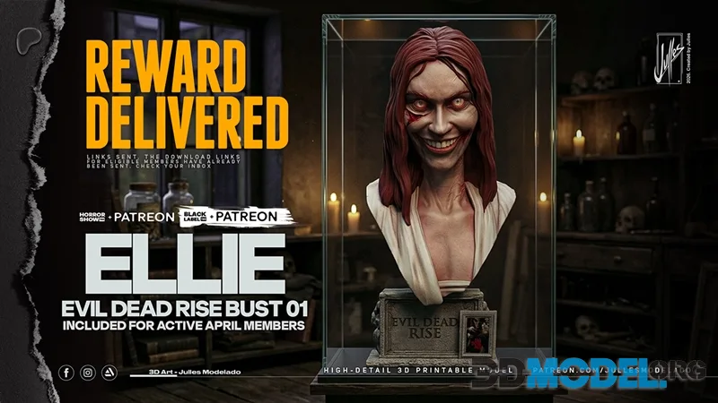 Julles Modelado - Ellie Evil Dead Rise Bust 01 – Printable