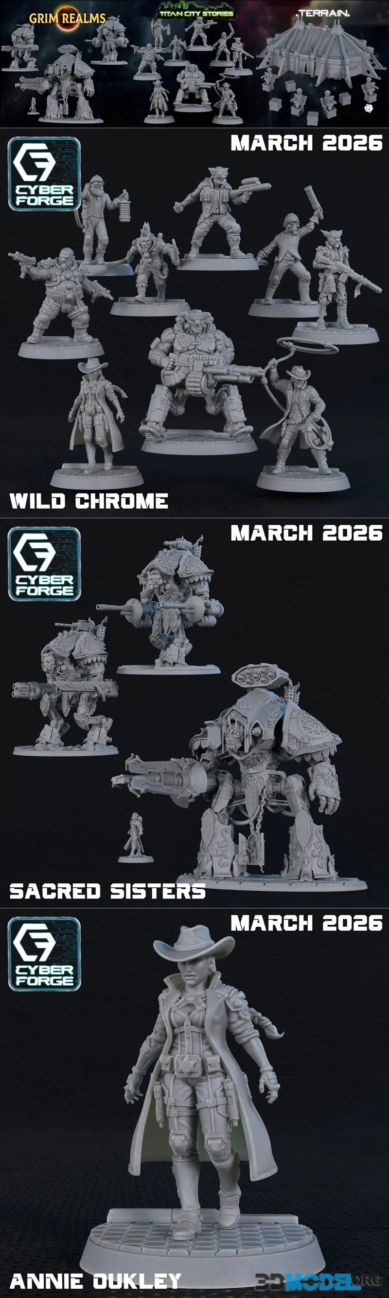 Cyber Forge Miniatures March 2026 – Printable