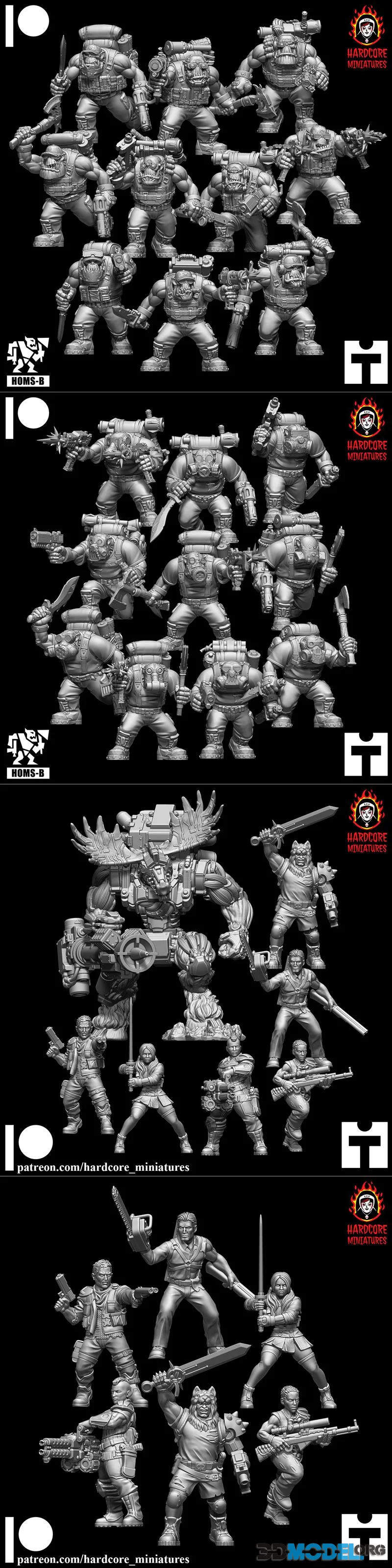 Hardcore Miniatures March 2026 – Printable