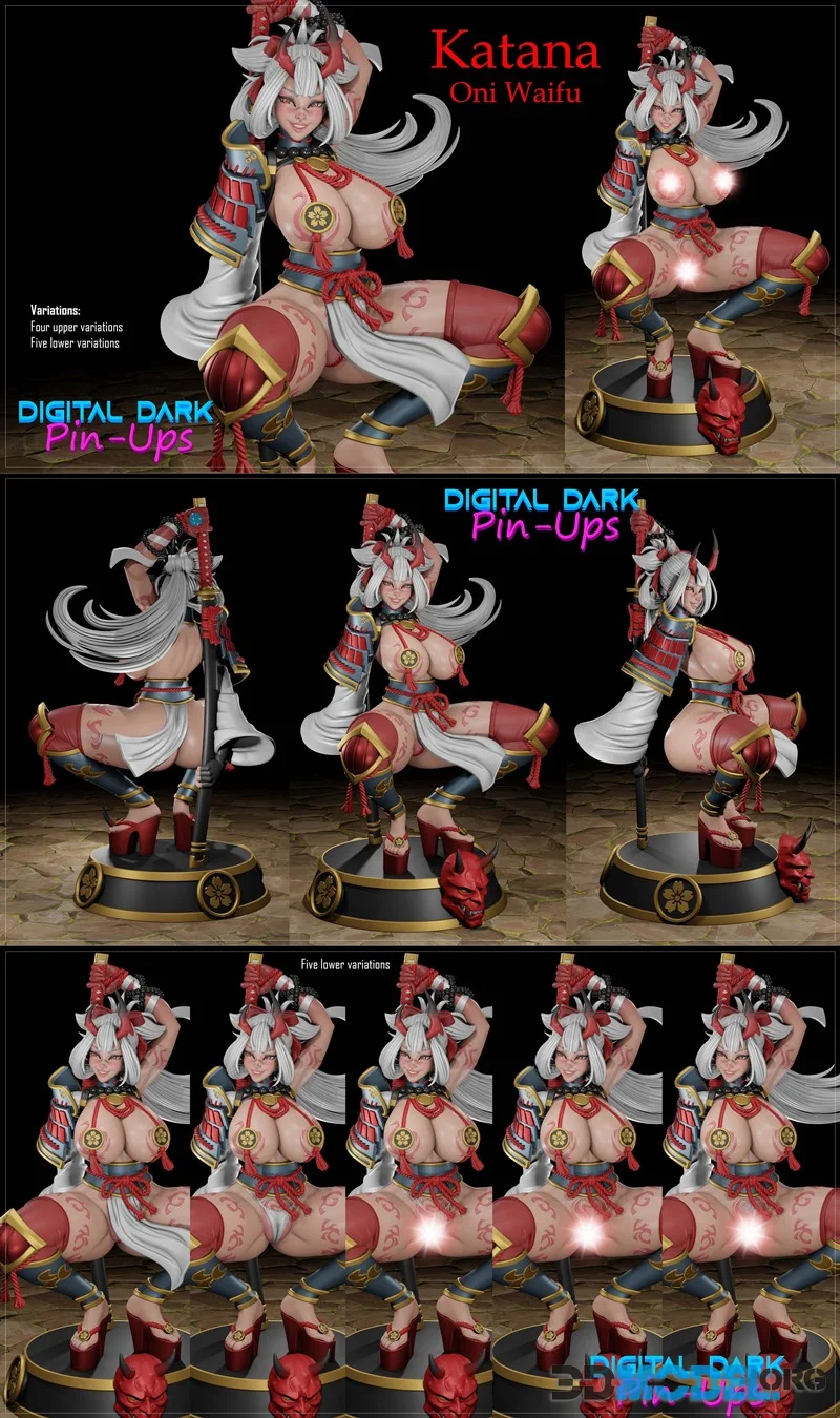 Digital Dark Pin-Ups - Katana with – Printable