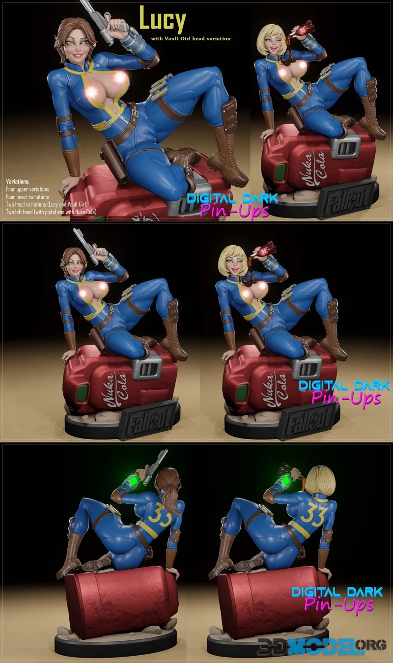 Digital Dark Pin-Ups - Lucy with Fallout – Printable