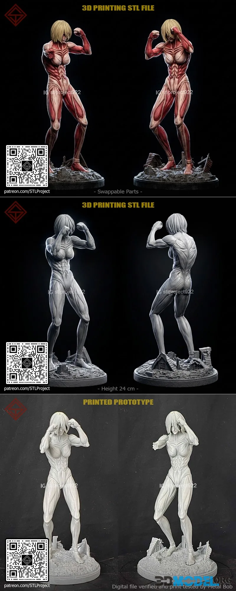 STL Project - Female Titan – Printable