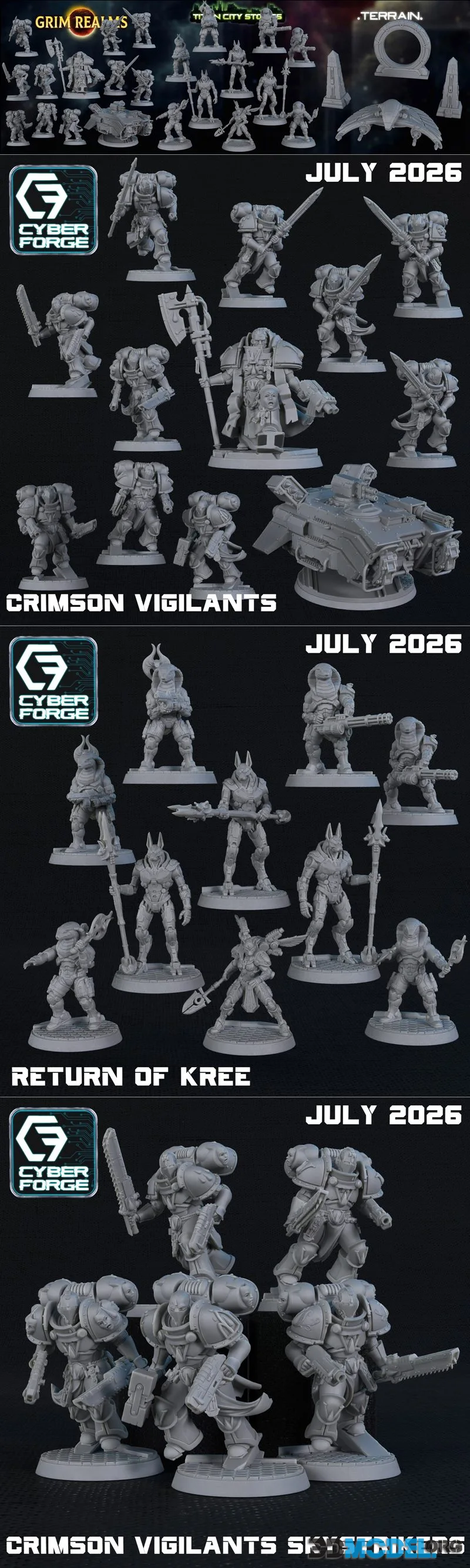 Cyber Forge Miniatures July 2026 – Printable