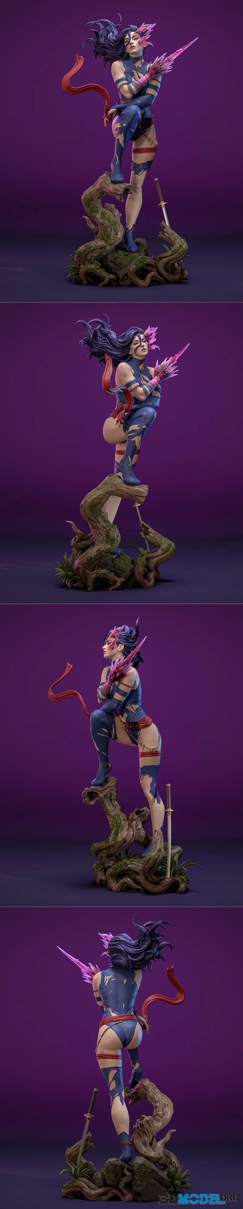 CA 3D -  Savage Land Psylocke – Printable