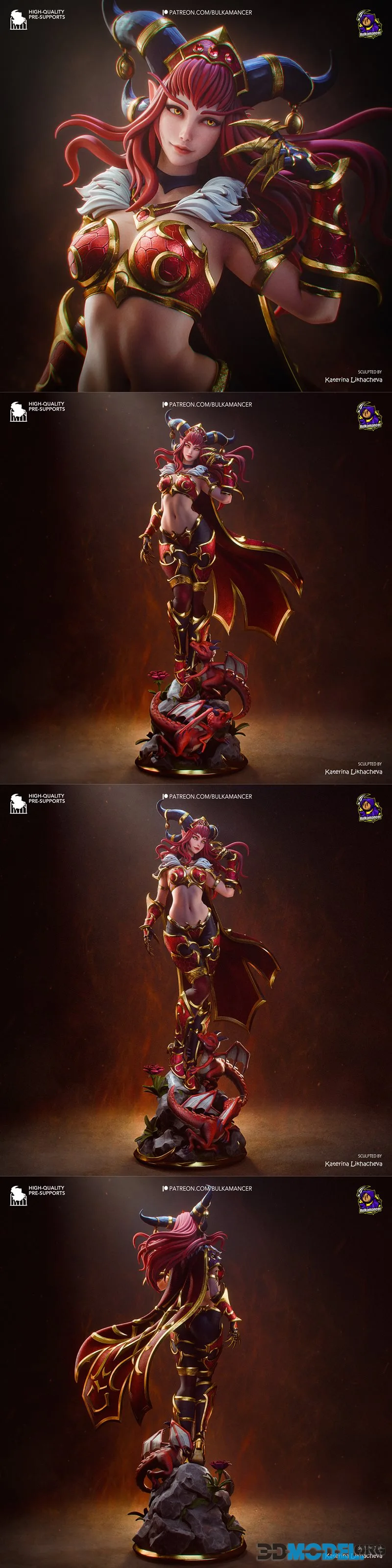 Bulkamancer Sculpts - Alexstrasza World of Warcraft – Printable