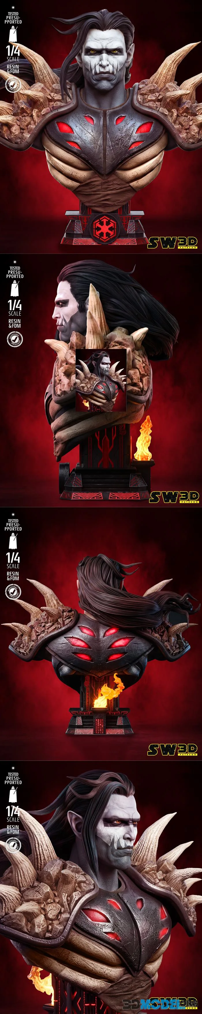 SW3D - Darth Nhil Bust Portrait – Printable