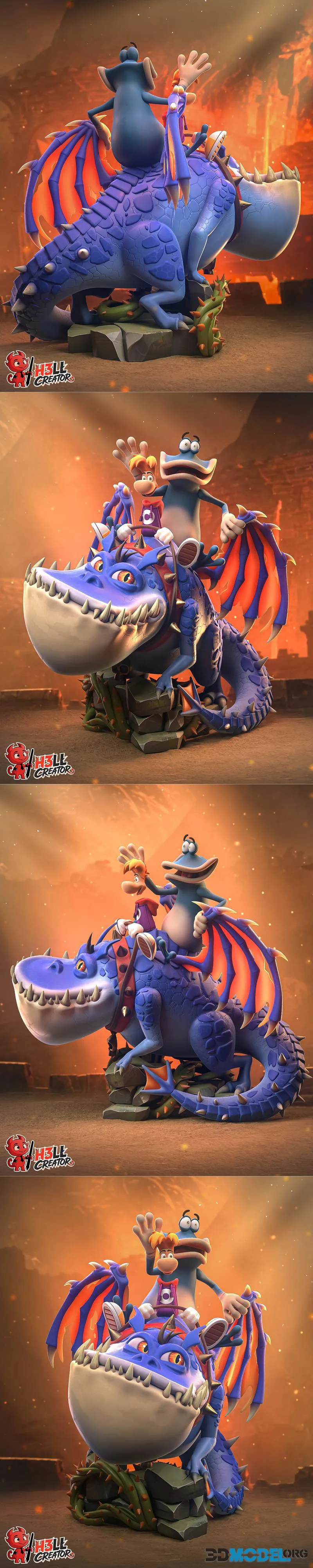 h3LL creator - Rayman and Globox – Printable