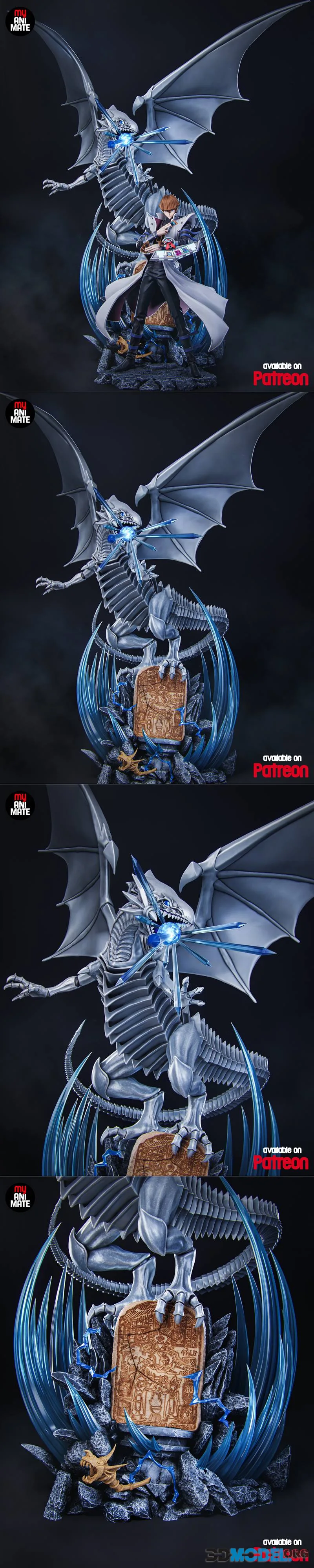 myAnimate - Dragon Blanco de Ojos Azules – Printable