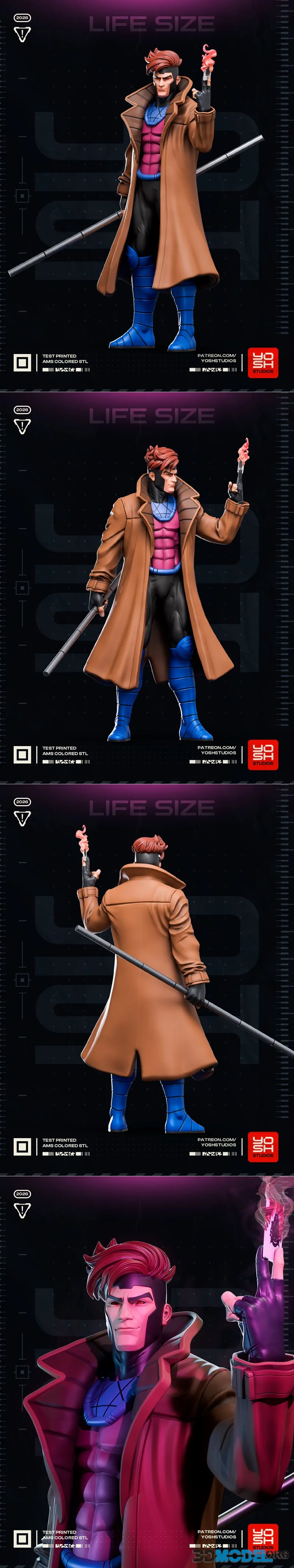 Yosh Studios - Life Sized Gambit – Printable