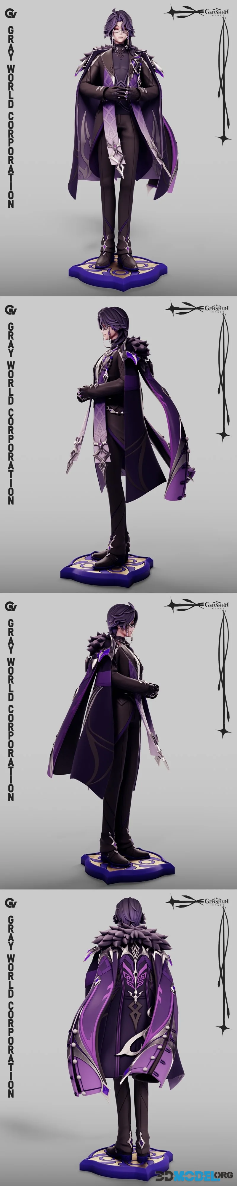 Gray World Corporation - Pantalone - Genshin Impact – Printable