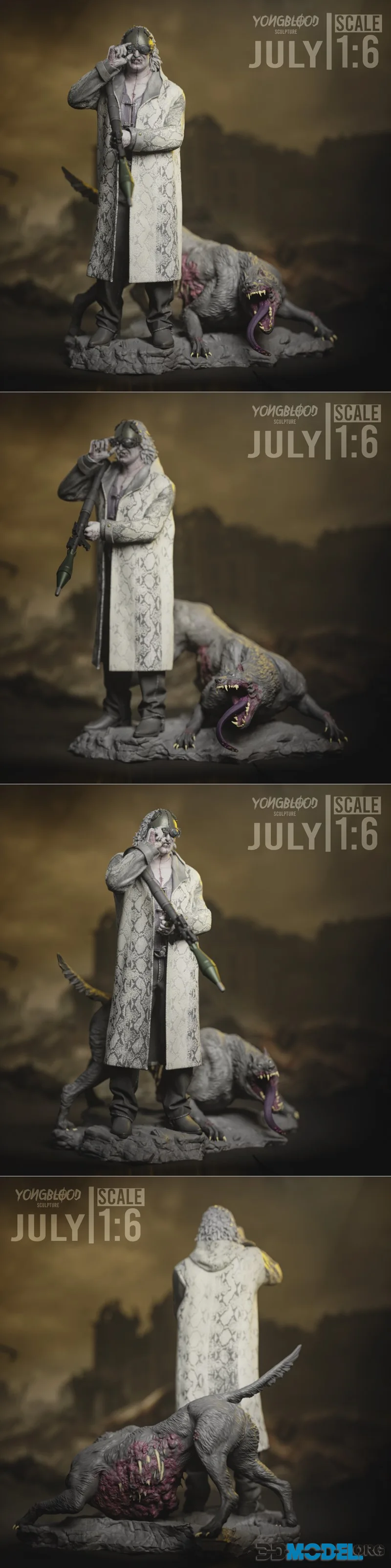 Yongblood Sculpture - Victor Gideon RE Requiem – Printable